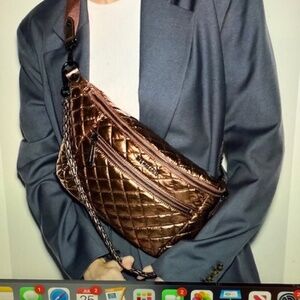 MZ Wallace Copper Metalic Crosby Sling Bag